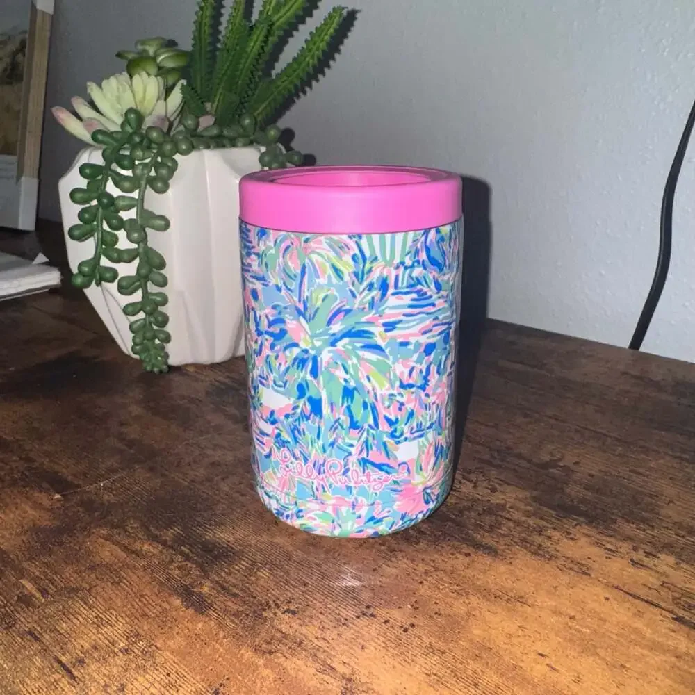 Lilly Pulitzer Insulated Can Cooler/Tumbler in Ibiza Cabana Print